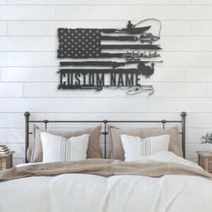 Custom-Deer-Turkey-And-Walleye-Fishing-US-Flag-Metal-Wall-Art-LED-Light-2