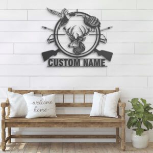 Custom-Deer-Turkey-Duck-Hunting-Metal-Wall-Art-LED-Light-3