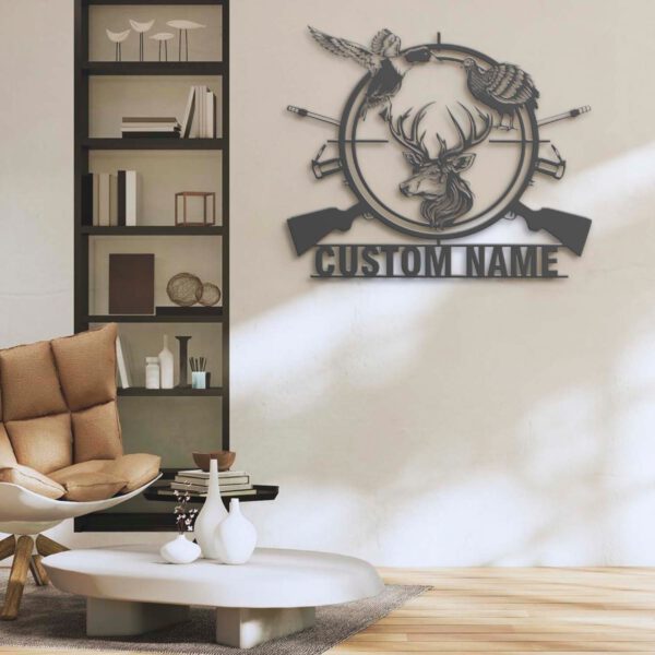 Custom-Deer-Turkey-Duck-Hunting-Metal-Wall-Art-LED-Light-8