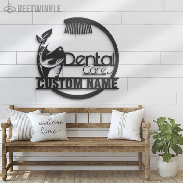 Custom-Dental-Clinic-Metal-Wall-Art-LED-Light-2