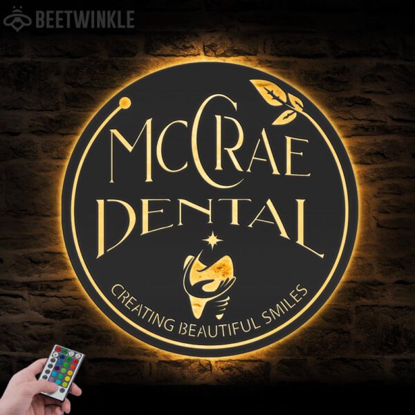 Custom-Dental-Clinic-Metal-Wall-Art-LED-Light_7