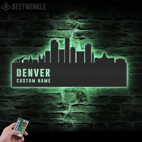 Custom-Denver-Skyline-Metal-Wall-Art-LED-Light-5