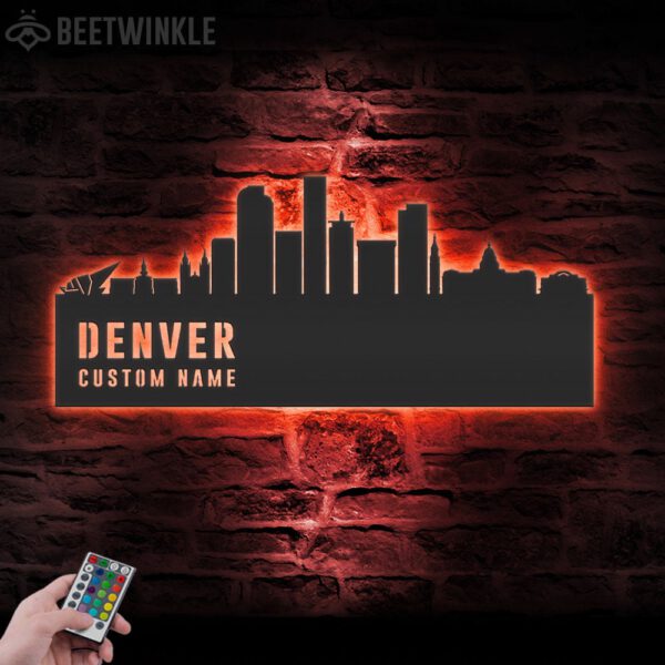 Custom-Denver-Skyline-Metal-Wall-Art-LED-Light