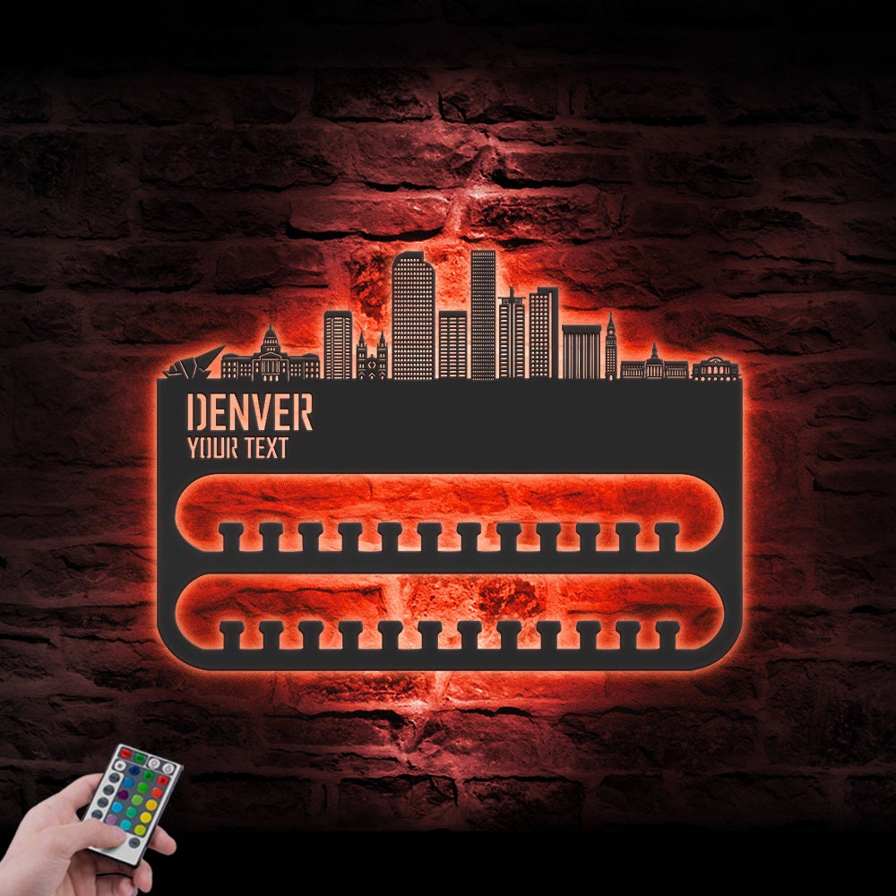 Custom-Denver-Skyline-Sport-Medal-Hanger-With-Led-Light_1