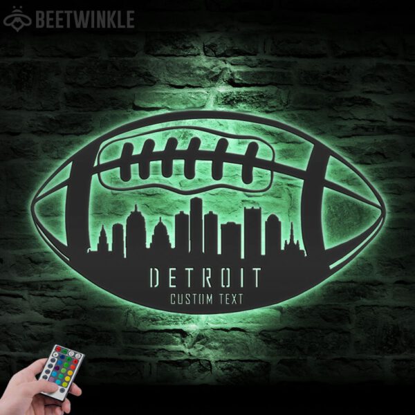 Custom-Detroit-Skyline-American-Football-Metal-Wall-Art-LED-Light