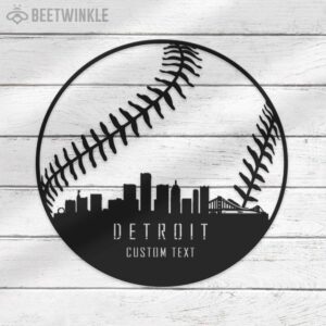 Custom-Detroit-Skyline-Baseball-Metal-Wall-Art-LED-Light-3