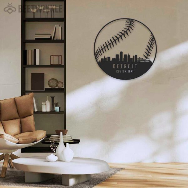 Custom-Detroit-Skyline-Baseball-Metal-Wall-Art-LED-Light