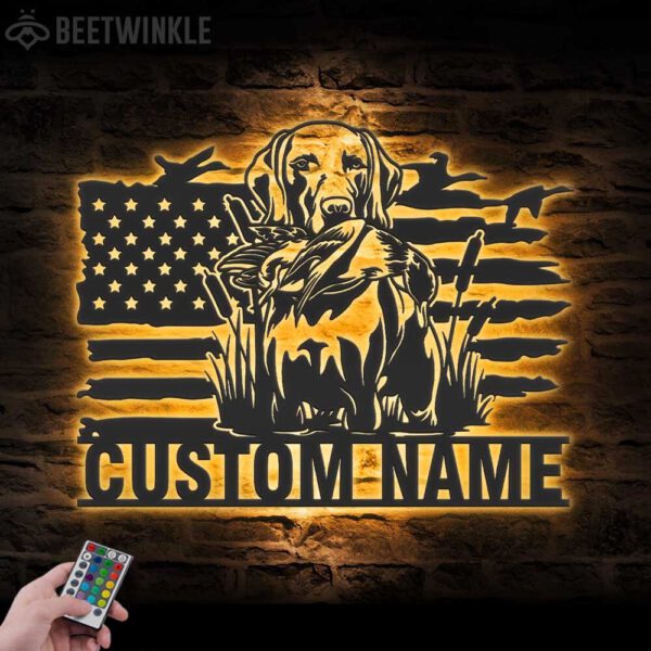 Custom-Dog-Hunting-US-Flag-Metal-Wall-Art-LED-Light_5