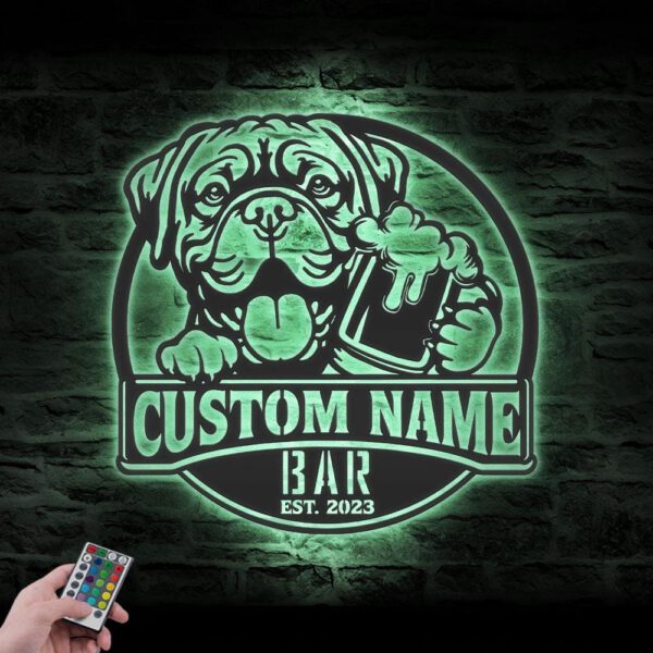 Custom-Dogue-De-Bordeaux-Thirsty-Beer-Pub-Metal-Wall-Art-LED-Light_4