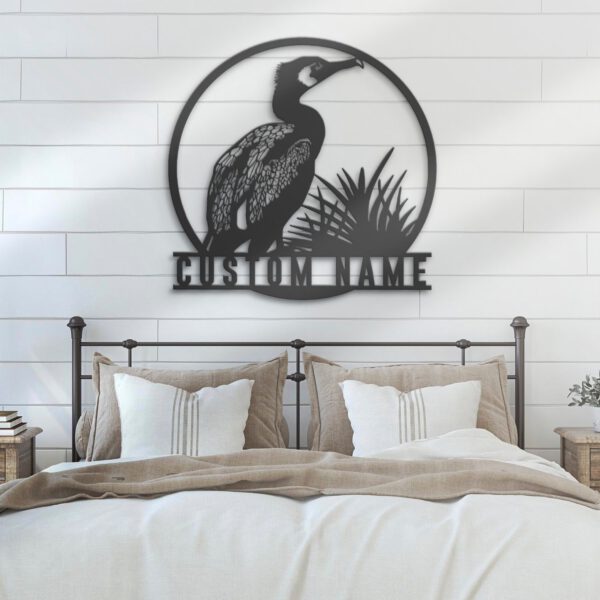 Custom-Double-Crested-Cormorant-Metal-Wall-Art-LED-Light-5