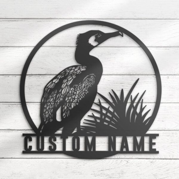 Custom-Double-Crested-Cormorant-Metal-Wall-Art-LED-Light-6