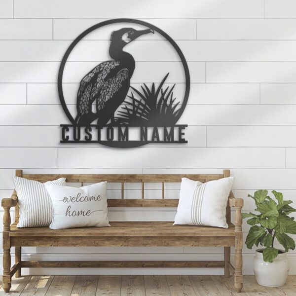 Custom-Double-Crested-Cormorant-Metal-Wall-Art-LED-Light-8