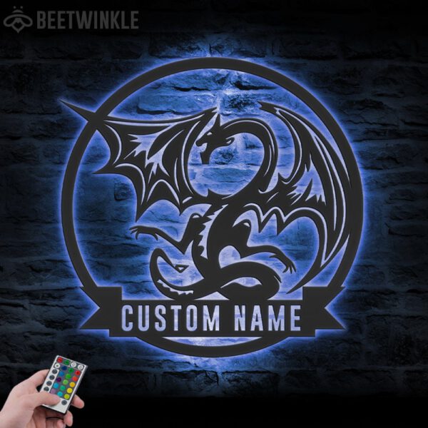 Custom-Dragon-Metal-Wall-Art-LED-Light