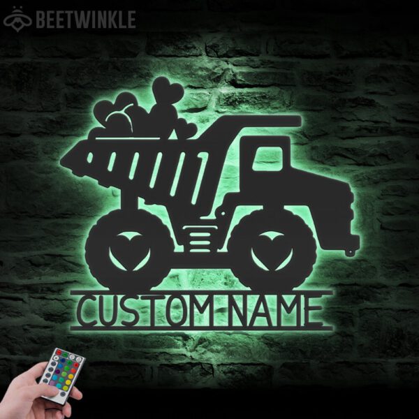 Custom-Drump-Truck-Driver-Metal-Wall-Art-LED-Light_2