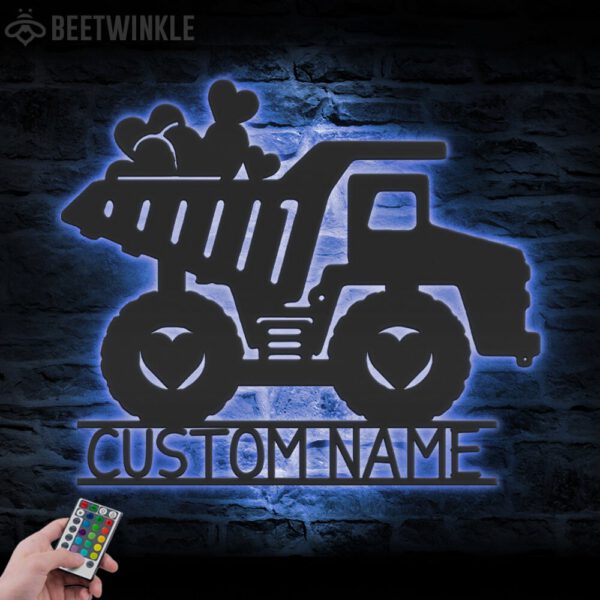 Custom-Drump-Truck-Driver-Metal-Wall-Art-LED-Light_4