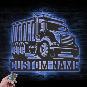 Custom-Drump-Truck-Driver-Metal-Wall-Art-LED_1