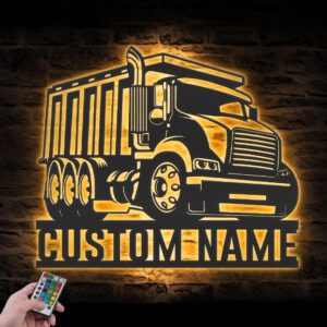 Custom-Drump-Truck-Driver-Metal-Wall-Art-LED_2