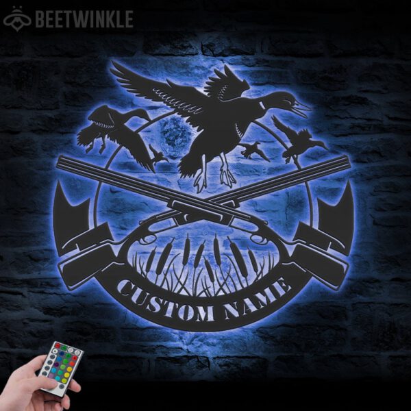 Custom-Duck-Hunting-Metal-Wall-Art-LED-Light-7-2