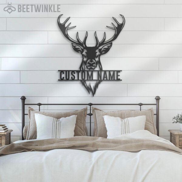 Custom-ELK-Deer-Hunting-Metal-Wall-Art-LED-Light-2-1