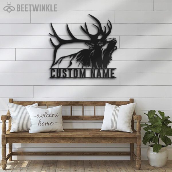 Custom-ELK-Deer-Hunting-Metal-Wall-Art-LED-Light-2-2