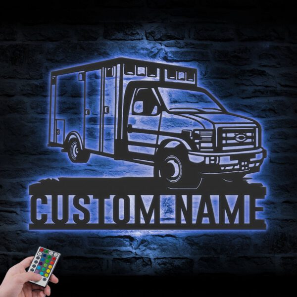 Custom-EMS-Rescue-Squad-Truck-Driver-Metal-Wall-Art-LED-Light_8