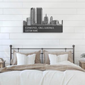 Custom-Edmond-Skyline-Metal-Wall-Art-LED-Light-3