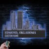 Custom-Edmond-Skyline-Metal-Wall-Art-LED-Light-7