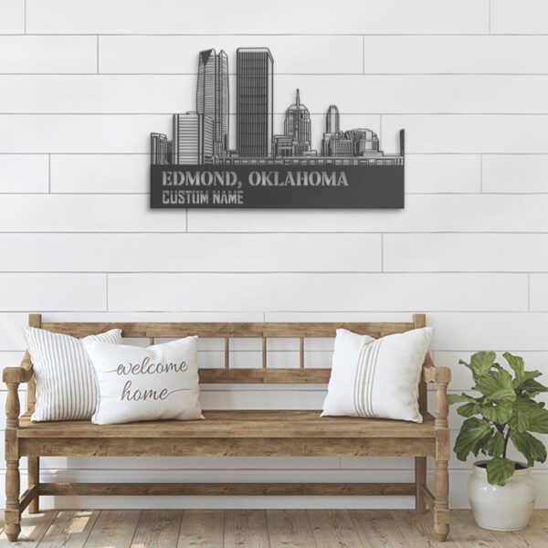 Custom-Edmond-Skyline-Metal-Wall-Art-LED-Light-8