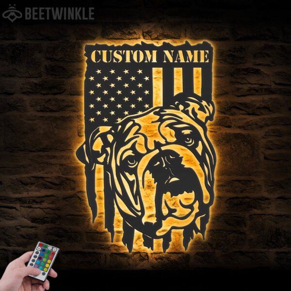 Custom-English-Bulldog-US-Flag-Metal-Wall-Art-LED-Light_6