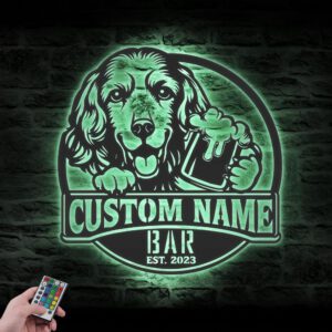 Custom-English-Cocker-Spaniel-Thirsty-Beer-Pub-Metal-Wall-Art-LED-Light_1