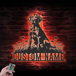 Custom-English-Pointer-Metal-Wall-Art-LED-Light_2