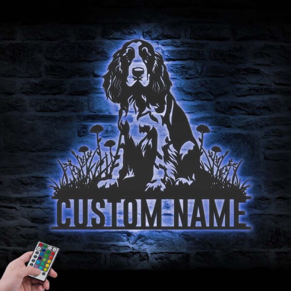 Custom-English-Springer-Spaniel-Metal-Wall-Art-LED-Light_8