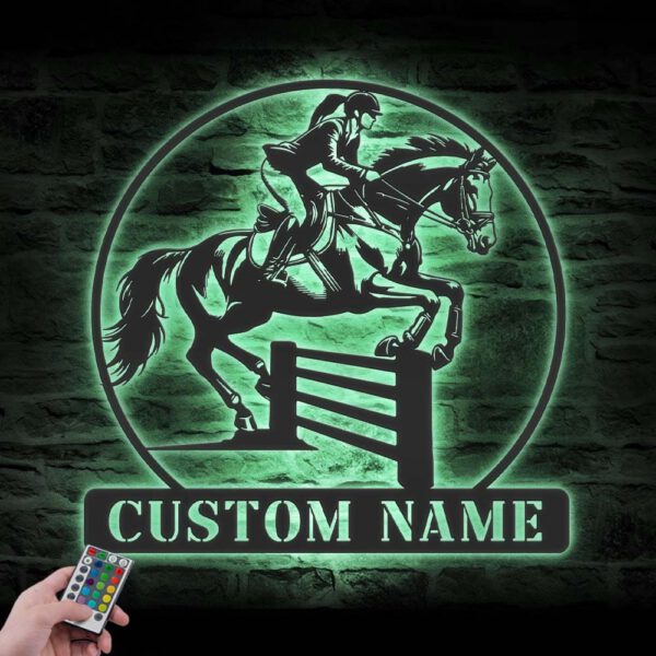 Custom-Equestrian-Metal-Wall-Art-LED-Light-5-1