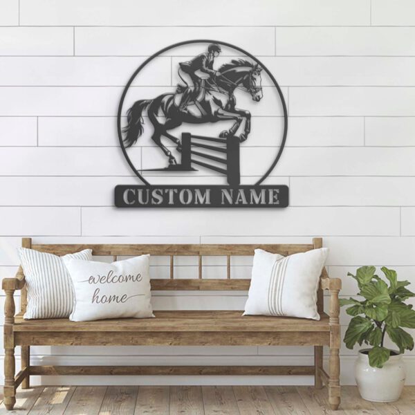 Custom-Equestrian-Metal-Wall-Art-LED-Light