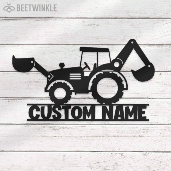 Custom-Excavator-Driver-Metal-Wall-Art-LED-Light-7