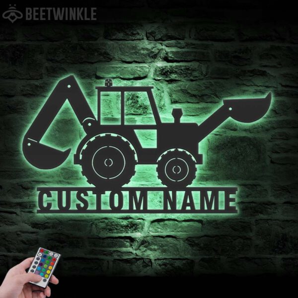 Custom-Excavator-Driver-Metal-Wall-Art-LED-Light_5