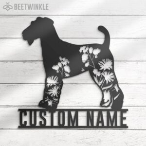 Custom-FLoral-Airedale-Terriers-Metal-Wall-Art-LED-Light_2