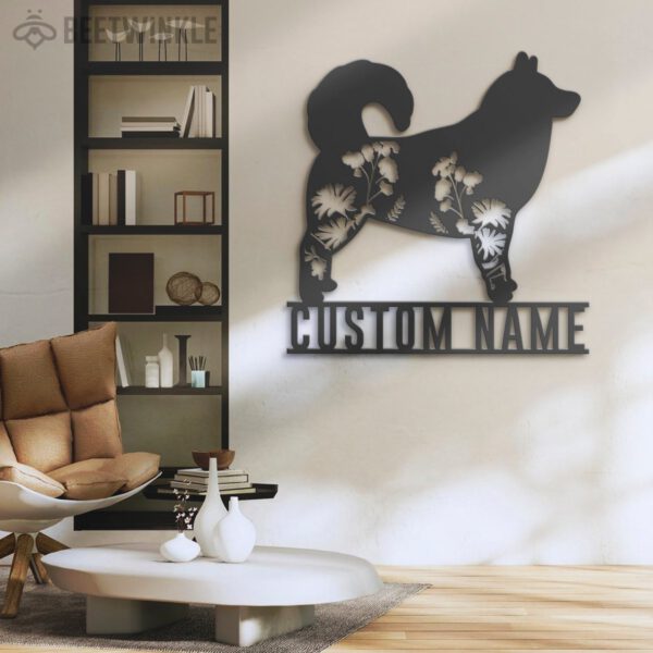 Custom-FLoral-Alaskan-Malamutes-Metal-Wall-Art-LED-Light_5