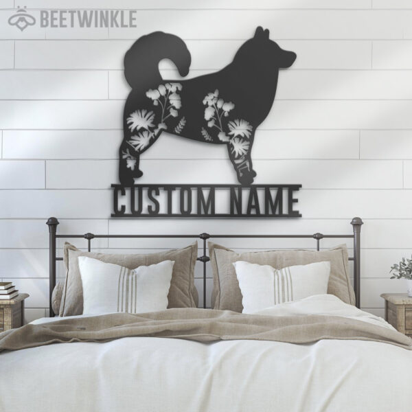 Custom-FLoral-Alaskan-Malamutes-Metal-Wall-Art-LED-Light_7