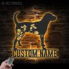 Custom-FLoral-American-English-Coonhound-Metal-Wall-Art-LED-Light_4