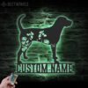 Custom-FLoral-American-English-Coonhound-Metal-Wall-Art-LED-Light_6