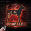 Custom-FLoral-American-English-Coonhound-Metal-Wall-Art-LED-Light_7