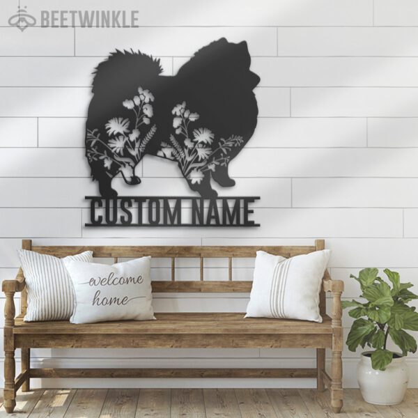 Custom-FLoral-American-Eskimo-Metal-Wall-Art-LED-Light_4