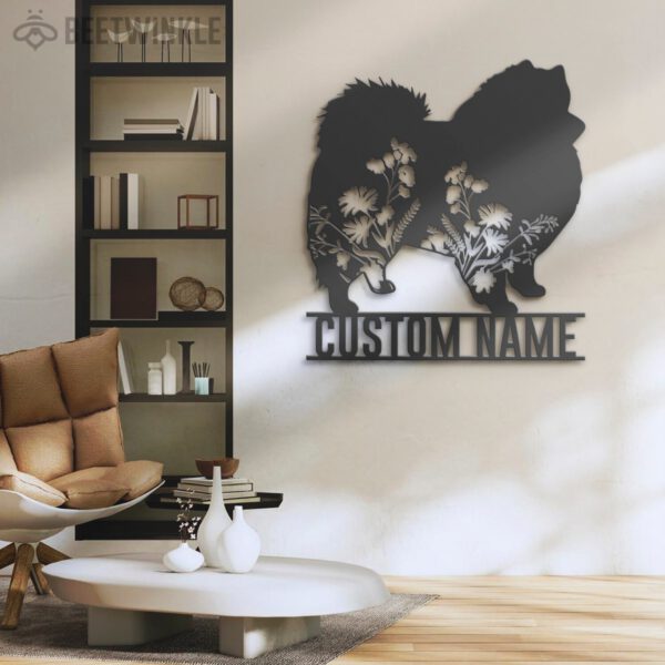 Custom-FLoral-American-Eskimo-Metal-Wall-Art-LED-Light_8