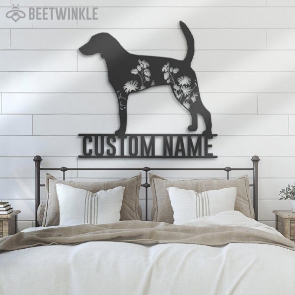 Custom-FLoral-American-Foxhound-Metal-Wall-Art-LED-Light_3