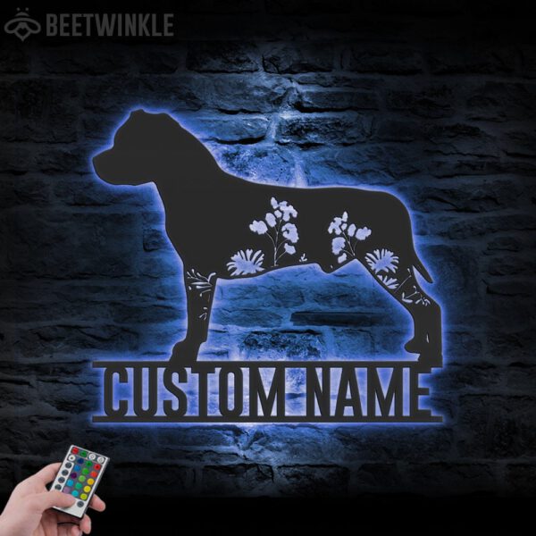 Custom-FLoral-American-Staffordshire-Terrier-Metal-Wall-Art-LED-Light_8