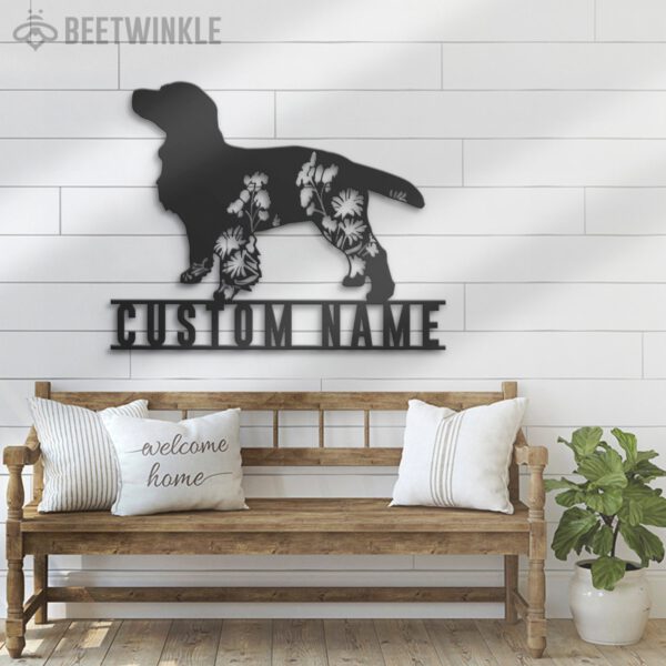 Custom-FLoral-American-Water-Spaniel-Metal-Wall-Art-LED-Light_3