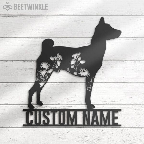 Custom-FLoral-Basenji-Metal-Wall-Art-LED-Light_3