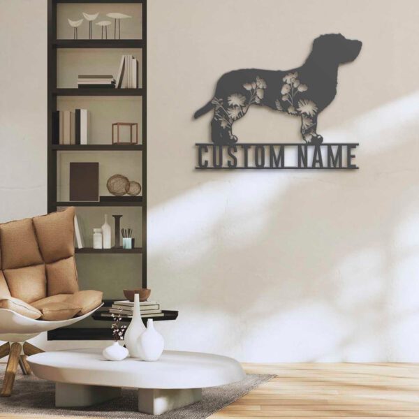 Custom-FLoral-Basset-Fauve-de-Bretagne-Metal-Wall-Art-LED-Light_4