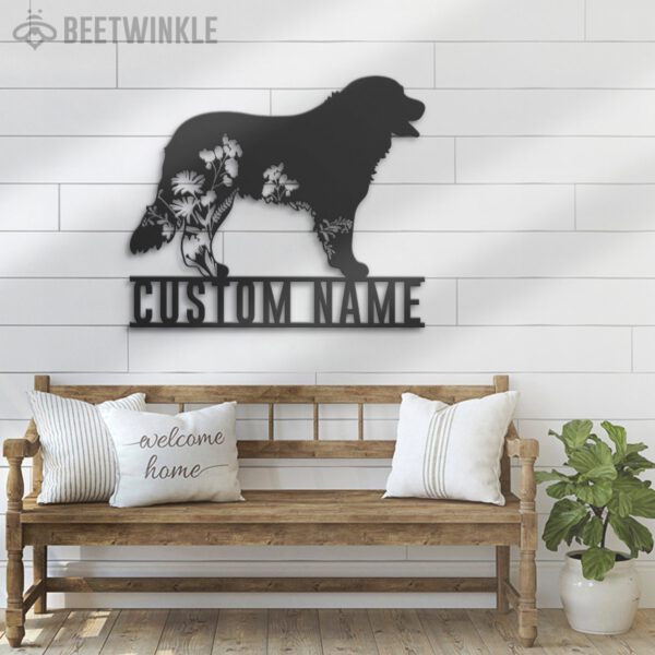 Custom-FLoral-Bernese-Mountain-Metal-Wall-Art-LED-Light_6